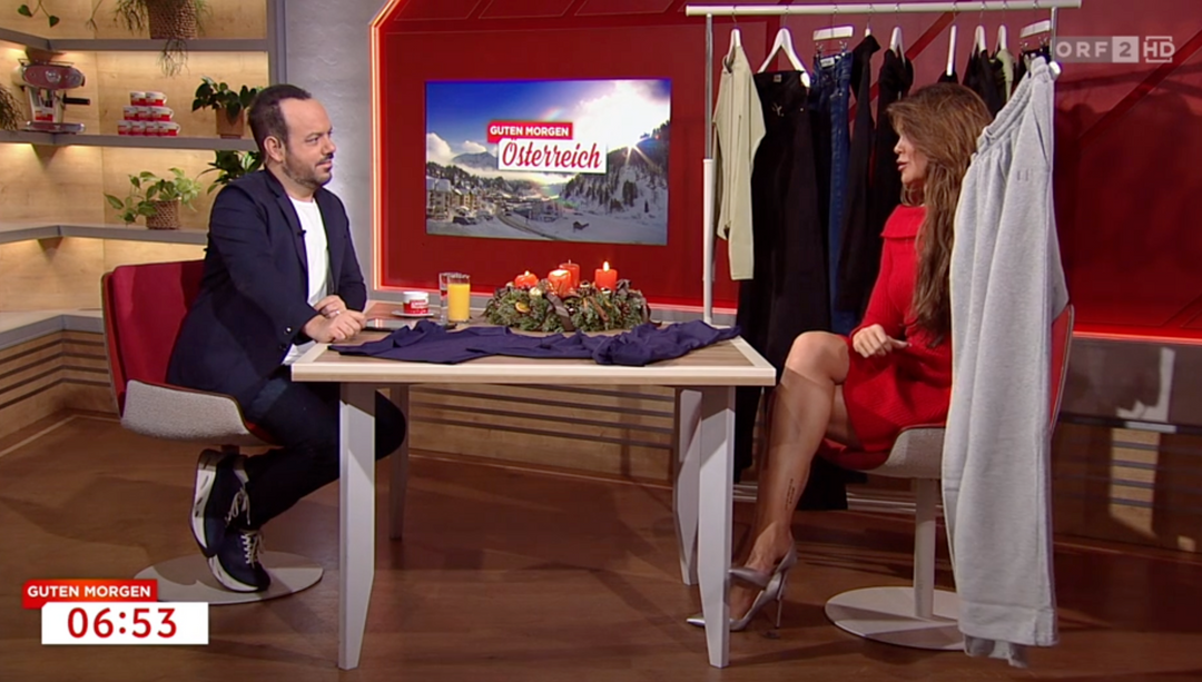 tall finds im ORF: Modemarke für große Frauen im Frühstücksfernsehen vorgestellt