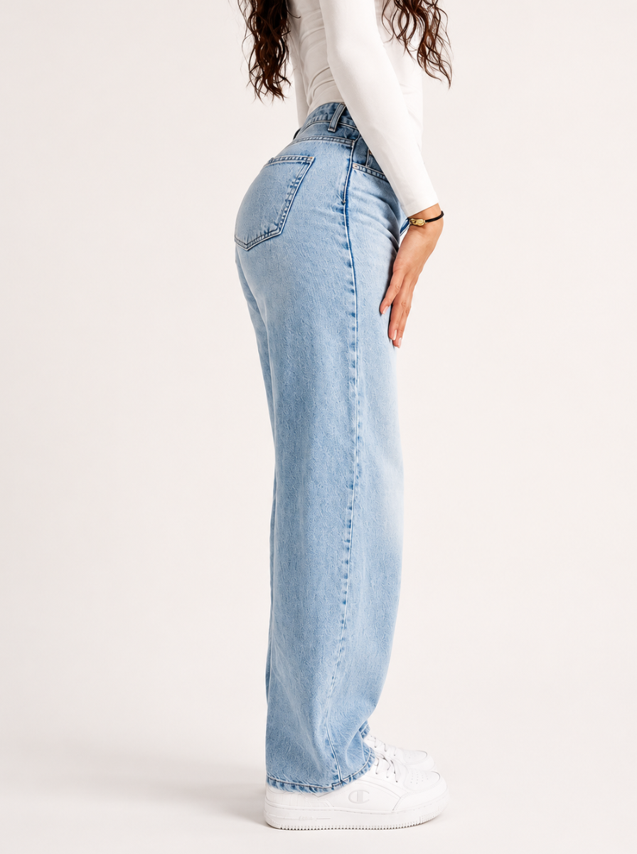 TALL Barrel Jeans Hose, Mid-Waist, weites Bein für große Frauen