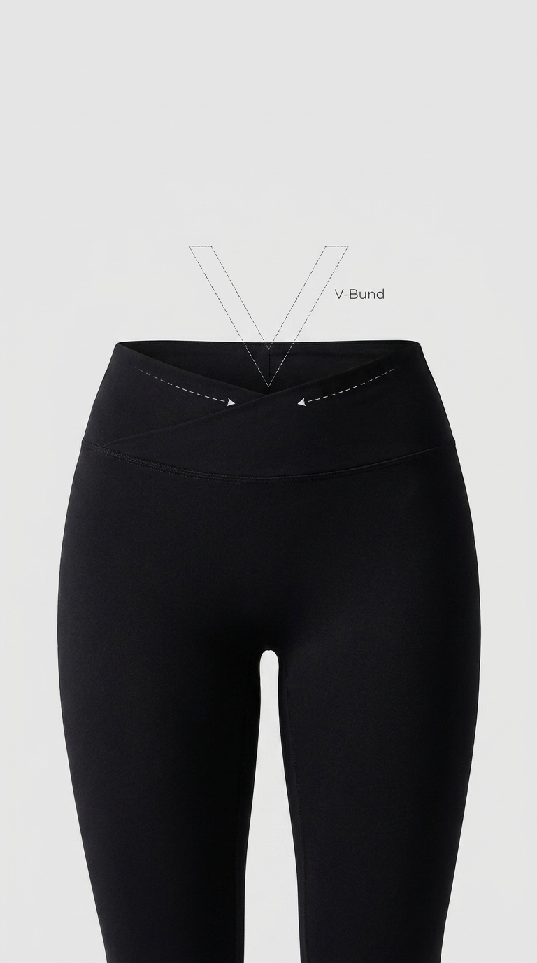 TALL V-Bund Flared Leggings - tallfinds