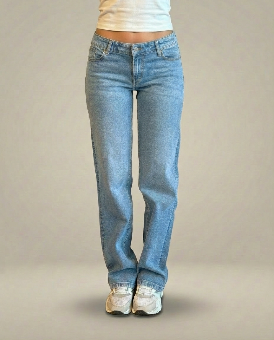 Tall Low Waist Straight Leg Jeans für große Frauen, extra lang - tallfinds