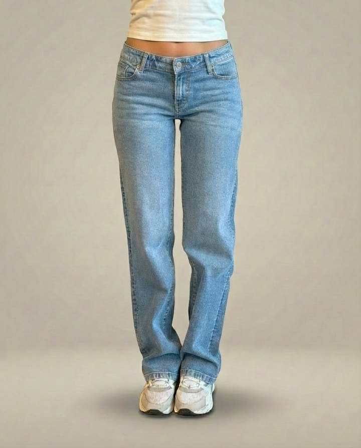 Tall Low Waist Straight Leg Jeans für große Frauen, extra lang - tallfinds